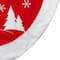 36" Red & White Winter Snowman Embroidered Christmas Tree Skirt